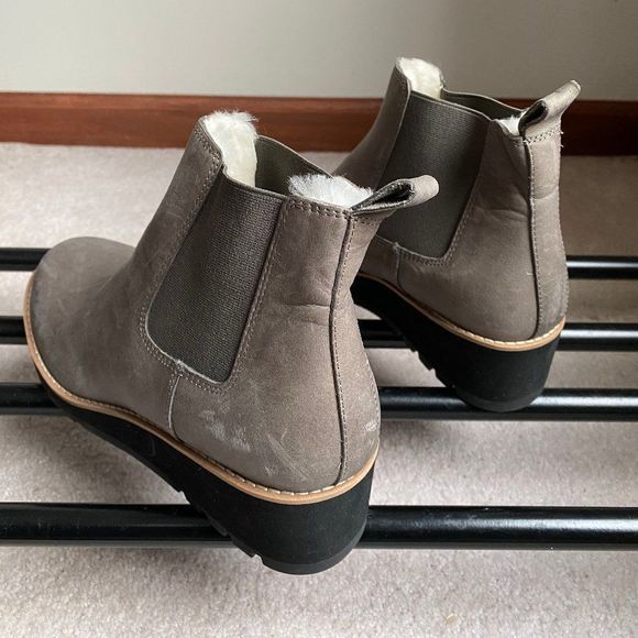 EILEEN Fisher Women Lilou Premium Nubuck Leather Chelsea Boots - NEW NWOB - Picture 3 of 8